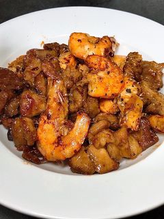 Hình của món Tôm Rang Thịt Nạc Vai Đưa Cơm Cực Kỳ.