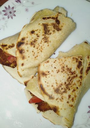 صورة لوصفة احلى كريب بالفراخ المقرمشه 🌮