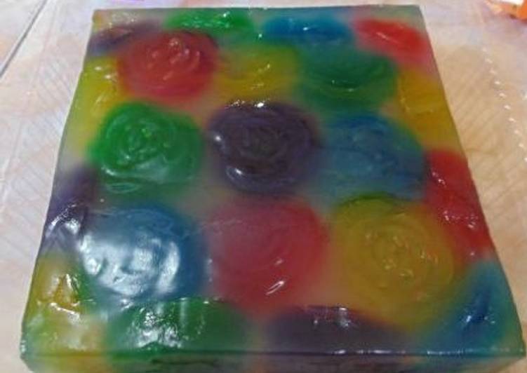 Resep masakan Agar agar kaca mawar | Langkah Membuat Agar agar kaca mawar Yang Sedap