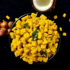 A picture of Yam poriyal.