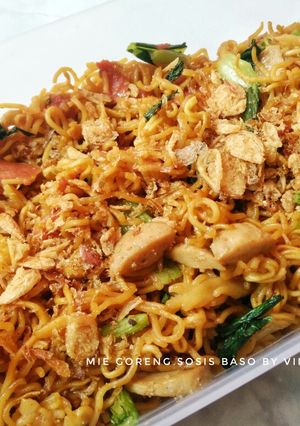 Foto resep Mie Goreng Bakso Sosis