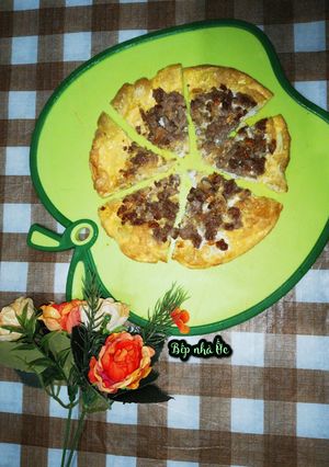 Hình của món 😁Trứng chiên kiểu pizza 😂.