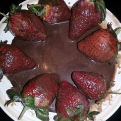 Strawberries with chocolate A picture of Strawberries with chocolate.