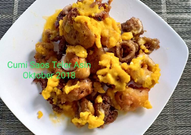 Cumi Saos Telur Asin