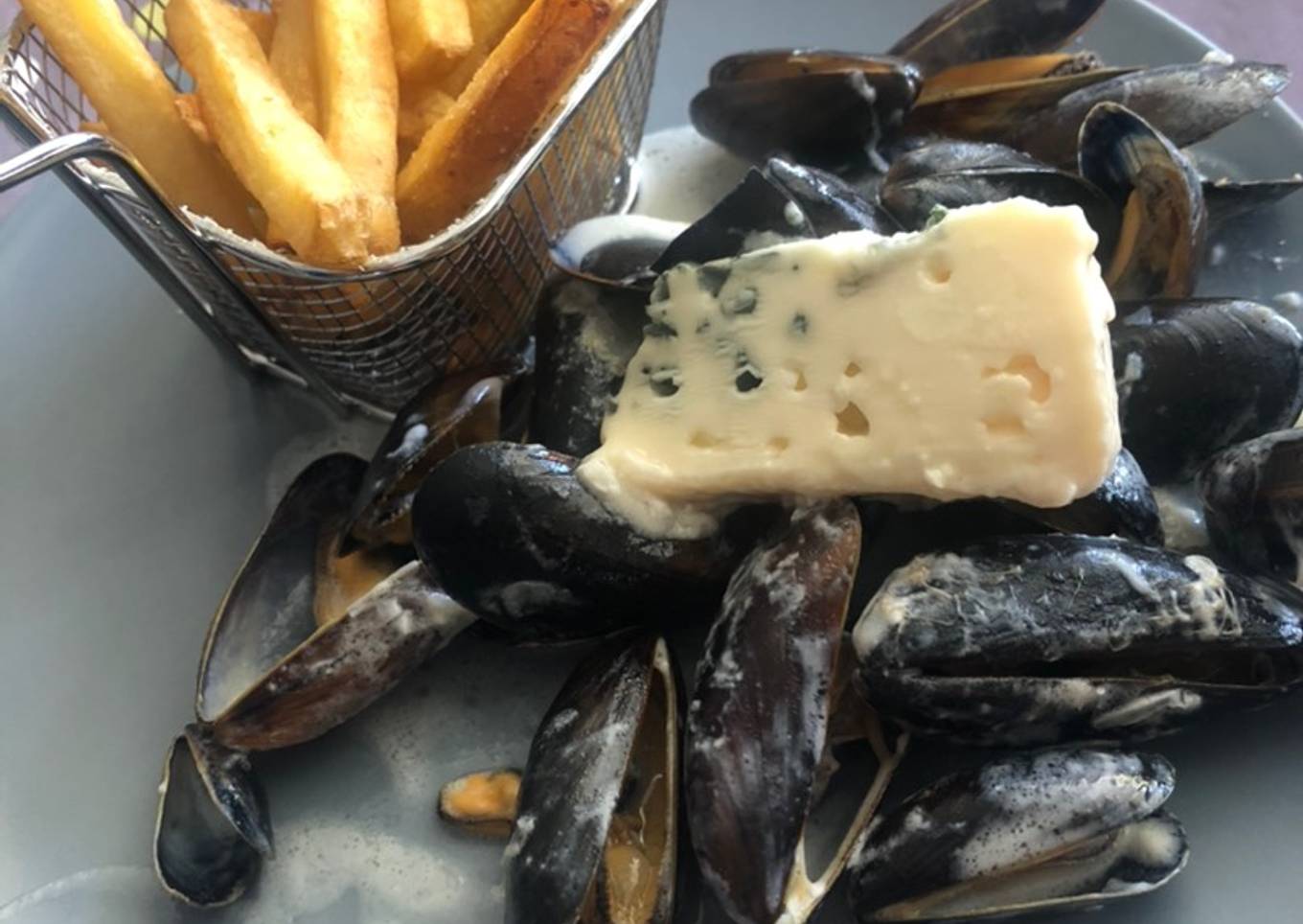 Moules au roquefort facile et rapide