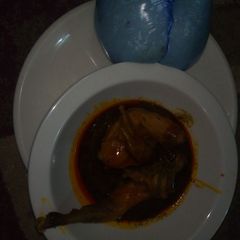 A picture of Tuwon Rice and miyan kuka.