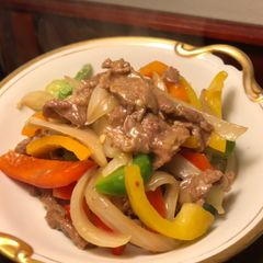 A picture of Where Is the Beef? Here It Is! Stir Fried Beef and Bell Peppers.
