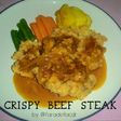 Crispy Beef Steak with Brown Sauce