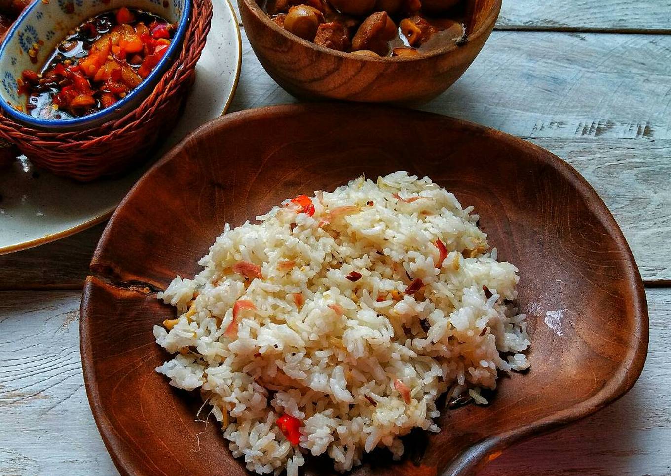 Nasi Liwet Kecombrang (rice cooker)