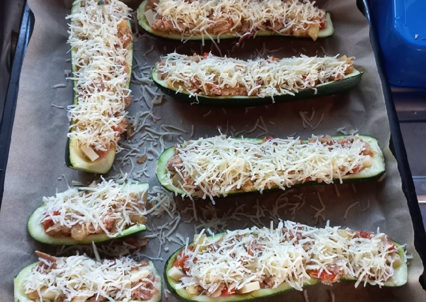 Courgette farcies thon tomate