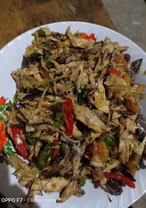 Foto resep Tongkol suwir granat. Nendang banget 💕