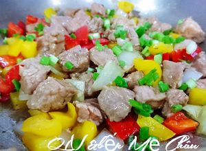 Hình của món Bò xào lúc lắc.