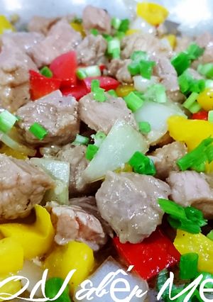 Hình của món Bò xào lúc lắc.
