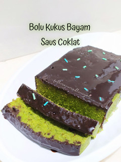 Foto resep Bolu Kukus Bayam Saus Coklat