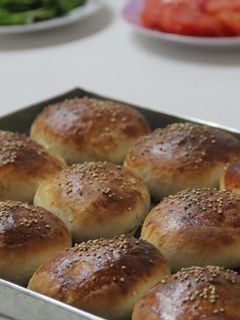 Una foto de Pan para hamburguesa