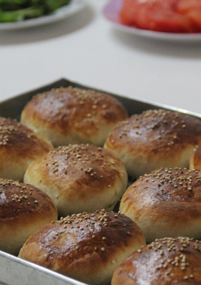 Una foto de Pan para hamburguesa