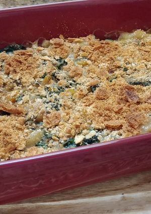 A picture of Vegan Spinach Cassarole.