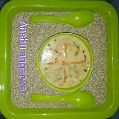 A picture of Bajra palak soup.
