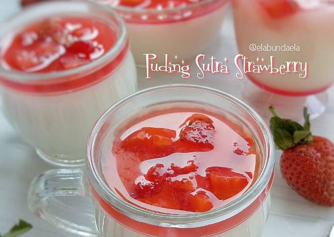Resep Puding Sutra Strawberry Oleh Bunda Ela Cookpad
