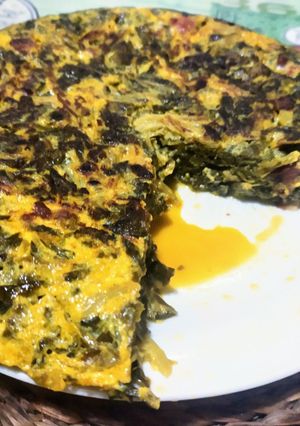 Una foto de Tortilla de grelos de Santiago