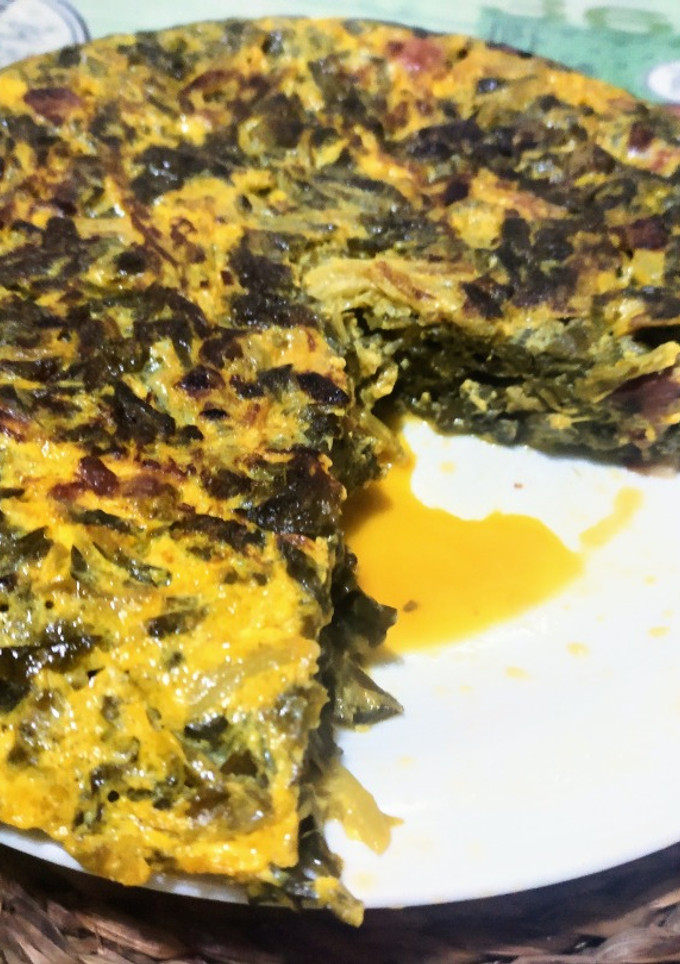 Una foto de Tortilla de grelos de Santiago