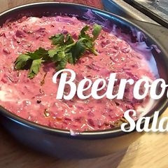 A picture of Interesting Beetroot Salad/Raita.