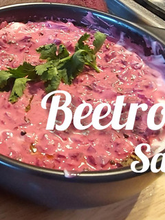 A picture of Interesting Beetroot Salad/Raita.