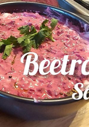 A picture of Interesting Beetroot Salad/Raita.