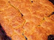 A picture of blackberry cobbler