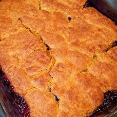 A picture of Blackberry Cobbler.