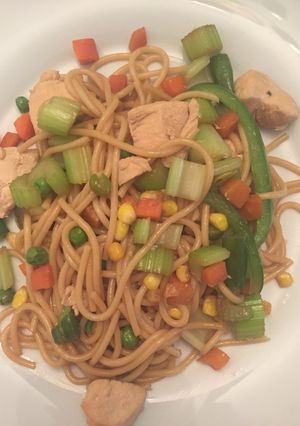 Una foto de Fideos chinos