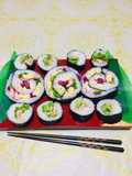 Japanense Sushi Spiral VC Uramaki de Atún con Lechuga!!
