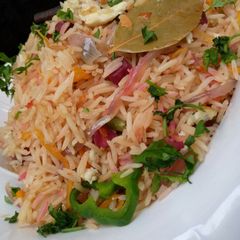 Arabian fried rice A picture of Arabian fried rice.