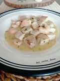 Atún en salsa con gambas