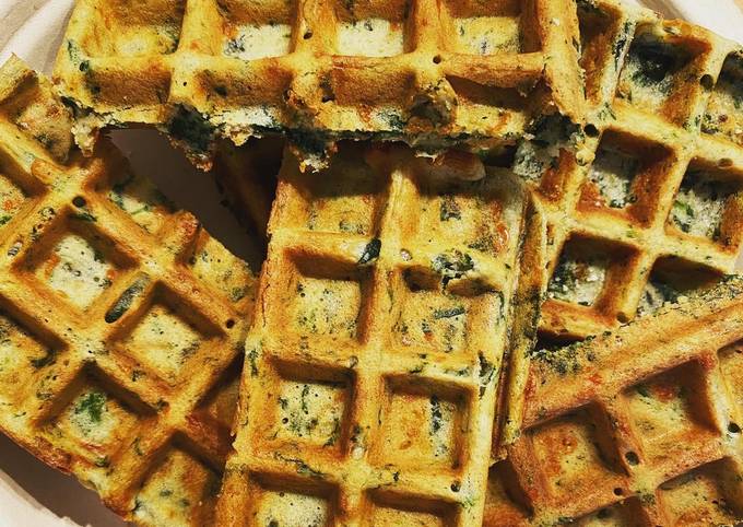 Gaufre épinards comté