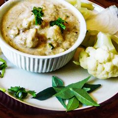 Cauliflower white Korma Malabar masala curry A picture of Cauliflower white Korma Malabar masala curry.