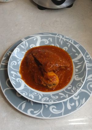 A picture of Chicken in Pasilla Chile Sauce.