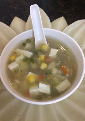 A picture of Sweet corn soup.