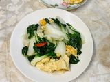 奶油小白菜炒豆皮