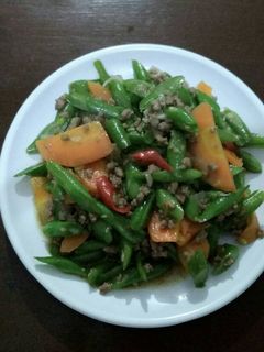 Foto resep Tumis Buncis, Wortel, Daging giling