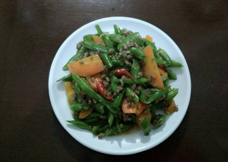 Resep Tumis Buncis, Wortel, Daging giling, Sempurna