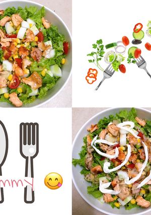 Hình của món Salad cá hồi.