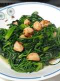 Tumis Bayam Jepang(Pochoi) Bawang Putih