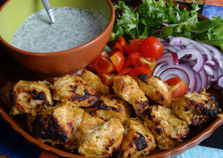 Easiest Way to Make Ultimate Tandoori Chicken with Mint Yoghurt Dip