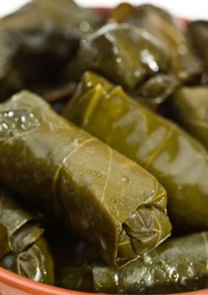 A picture of Stuffed Grape Leaves.