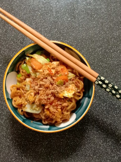 Foto resep Indomie Goreng Sayur Kol Pedas