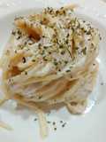 Spaghetti alla crema di ricotta tonno e prezzemolo