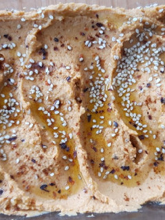 Una foto de Hummus de la vera