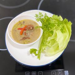 A picture of Sated Green Tidal Crabin Dipping Sauce.