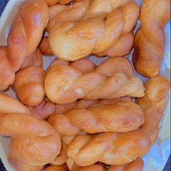 A picture of Coconut Twisted Doughnuts.